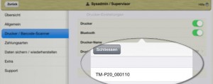 Bluetooth Drucker gefunden